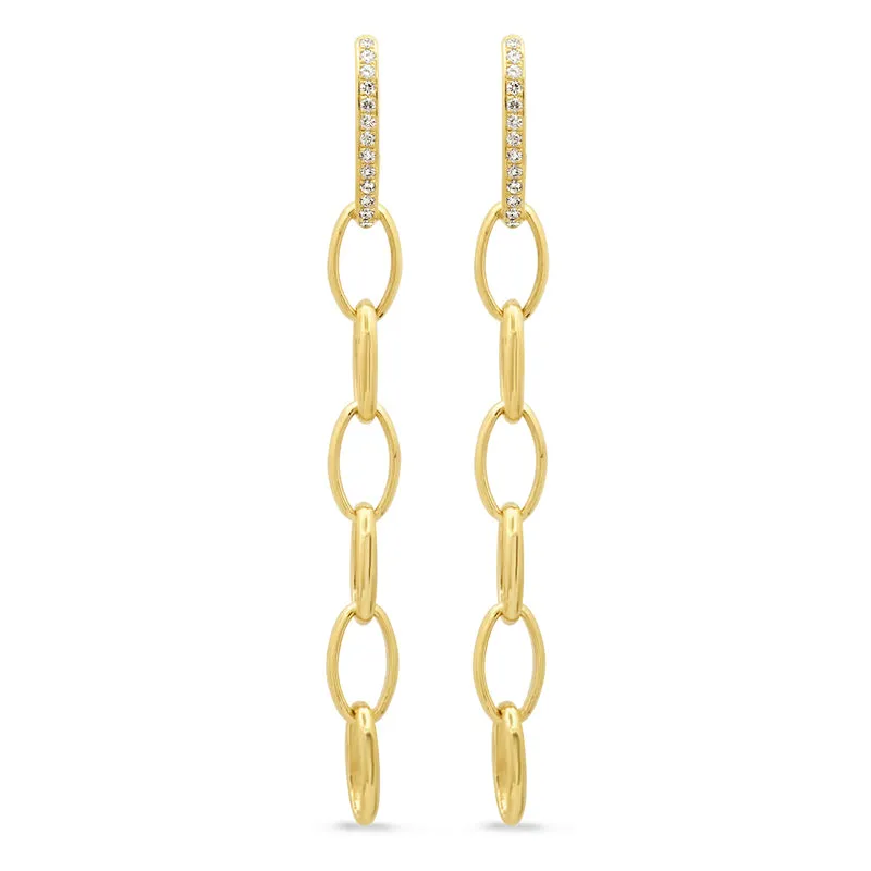Large Diamond Edith Studs with 6 Edith Links