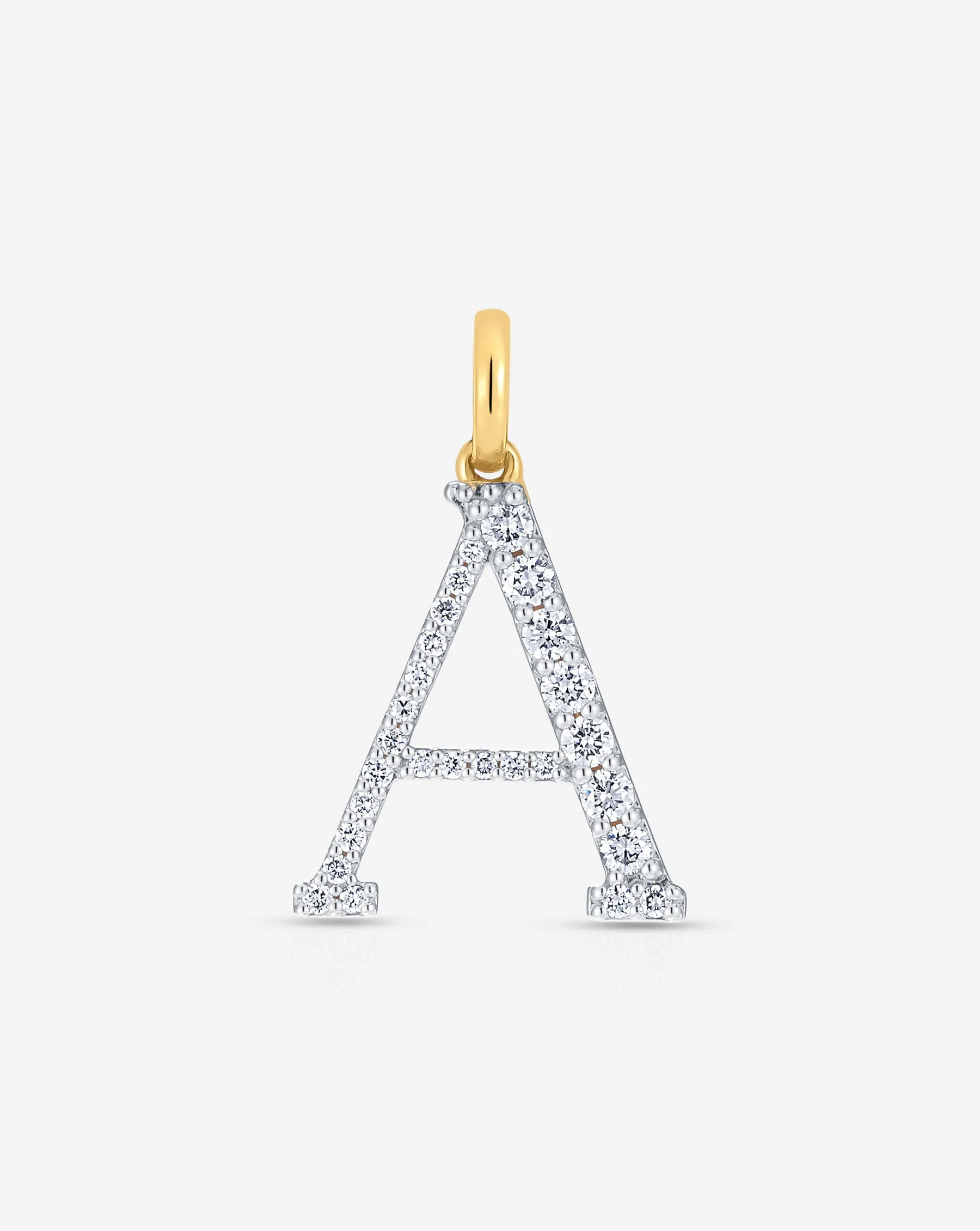 Large Diamond Initial Pendant