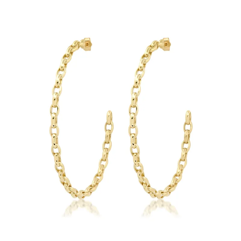 Large Edith Link Hoops