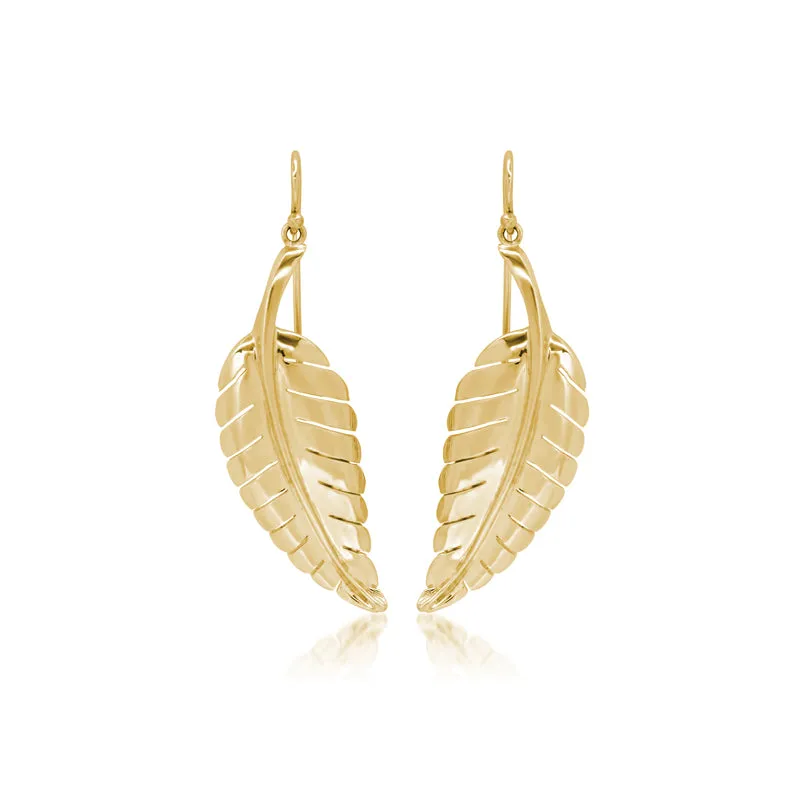 Large Leaf Earrings