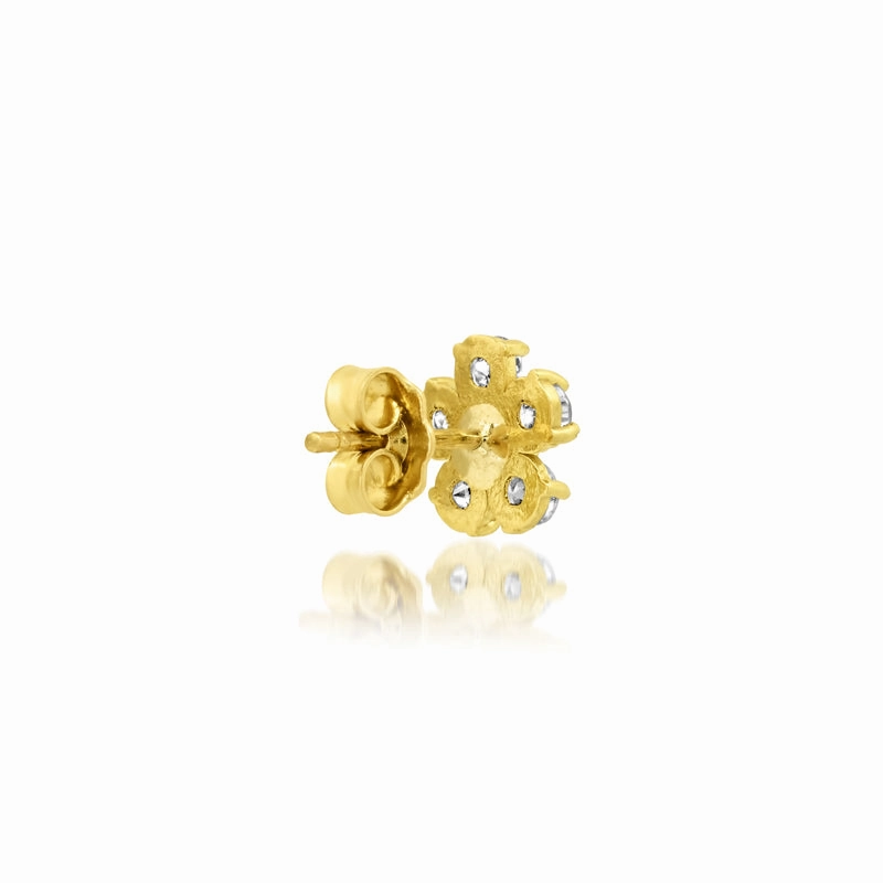 Large Diamond Flower Studs
