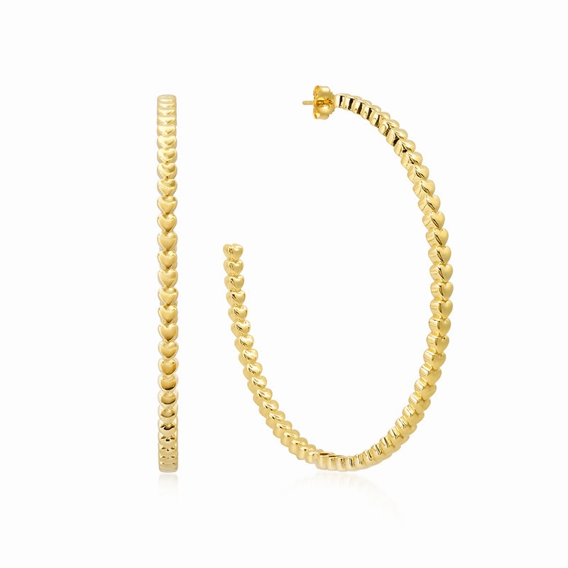 Large Heart Hoops