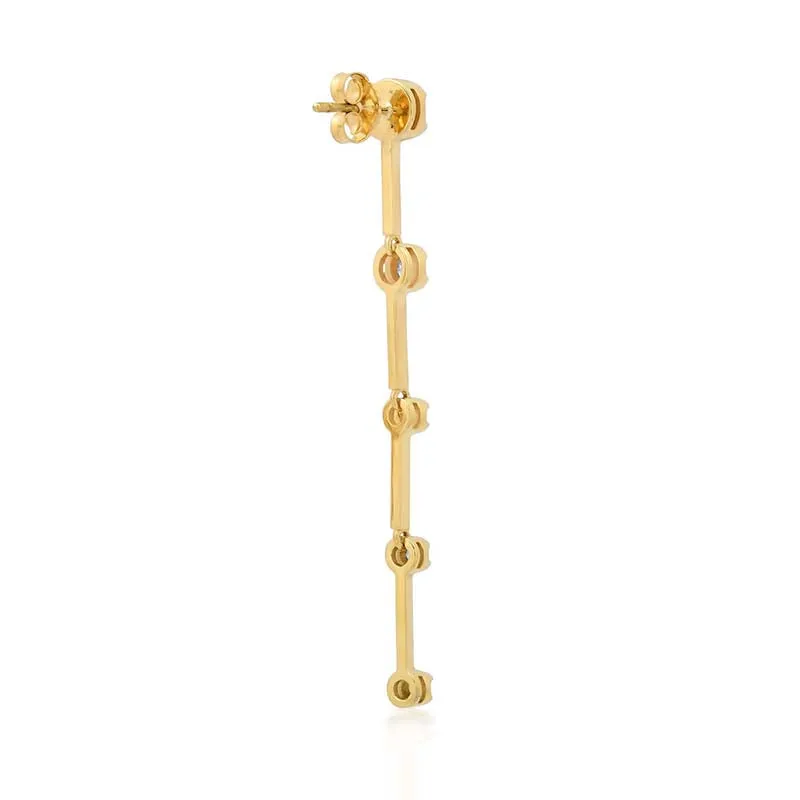 Linear Illusion Set Diamond Earrings