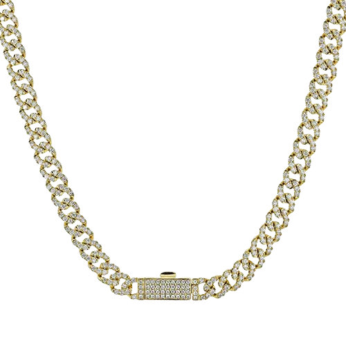 Lock Necklace in 14k Gold with Diamonds CN140 WHITE 14K X YELLOW
