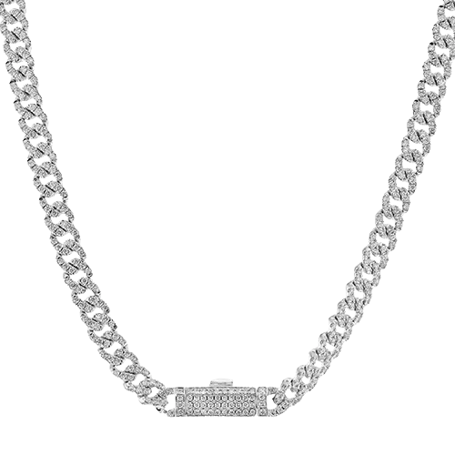 Lock Necklace in 14k Gold with Diamonds CN140 WHITE 14K X YELLOW
