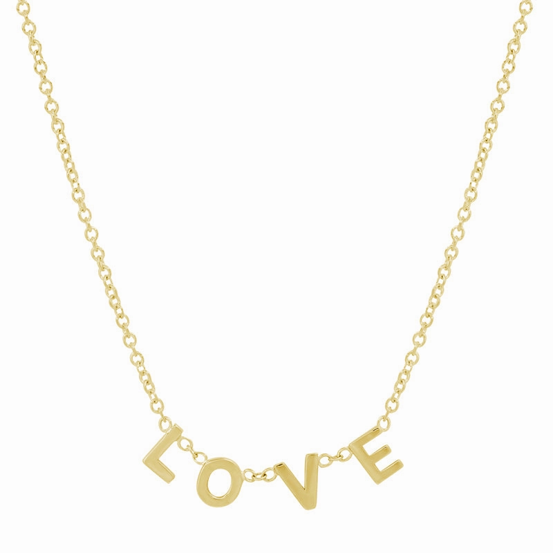 Love Mini Uppercase Letter Necklace