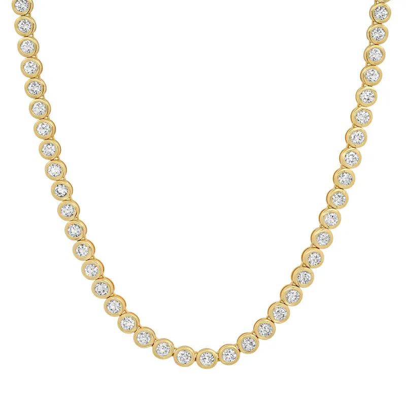 Luxe Diamond Bezel Tennis Necklace