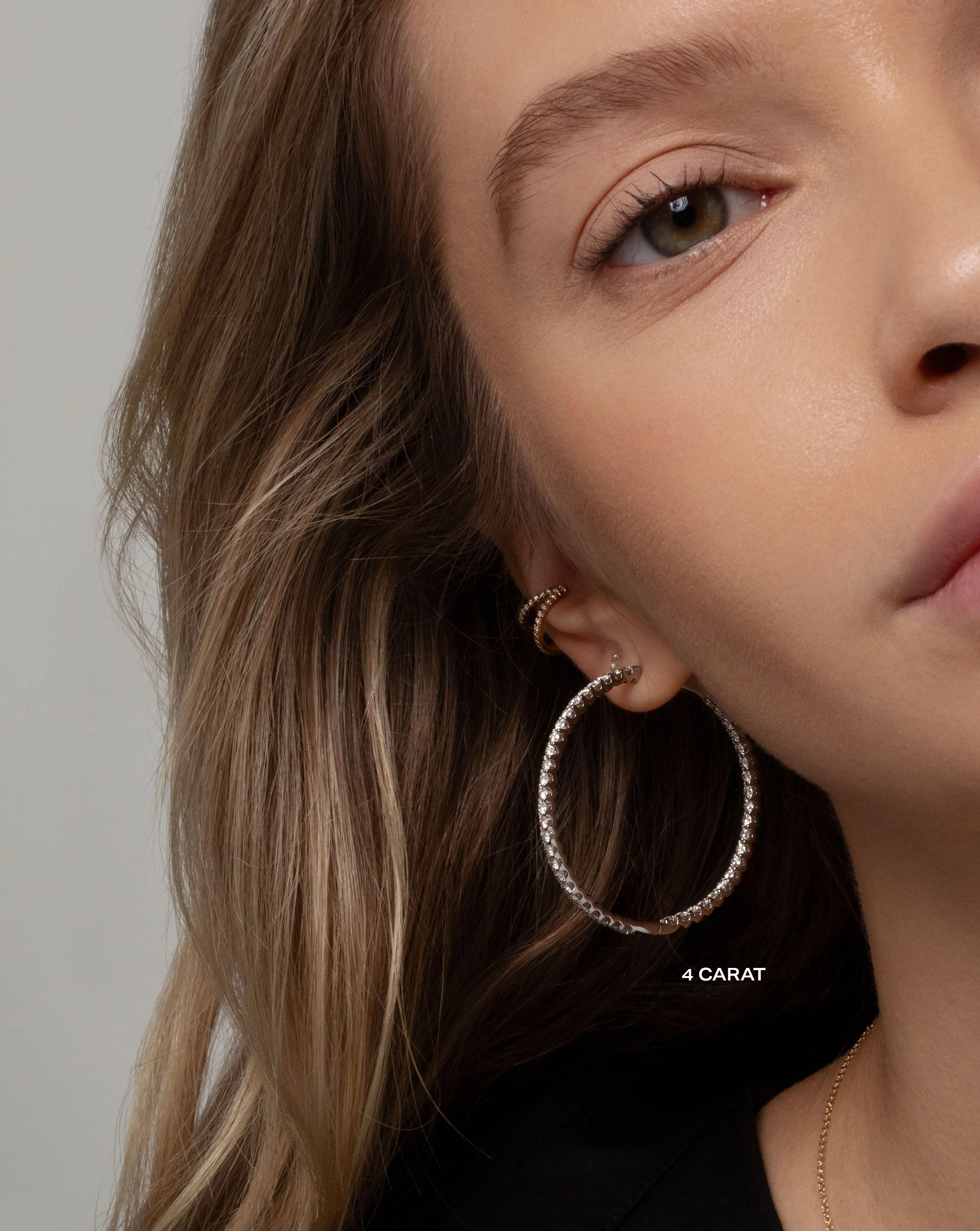 Luxe Lab Diamond Hoops