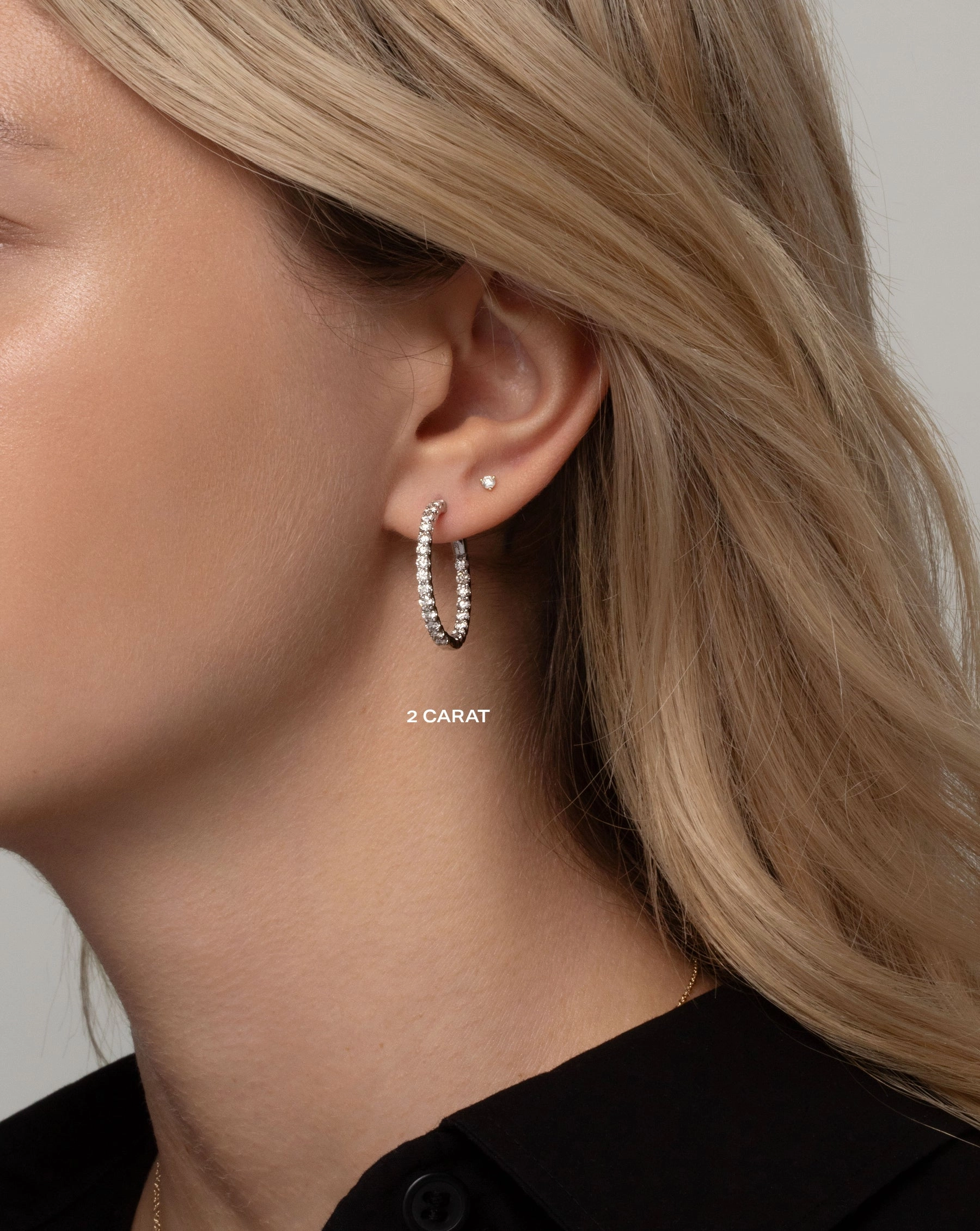 Luxe Lab Diamond Hoops