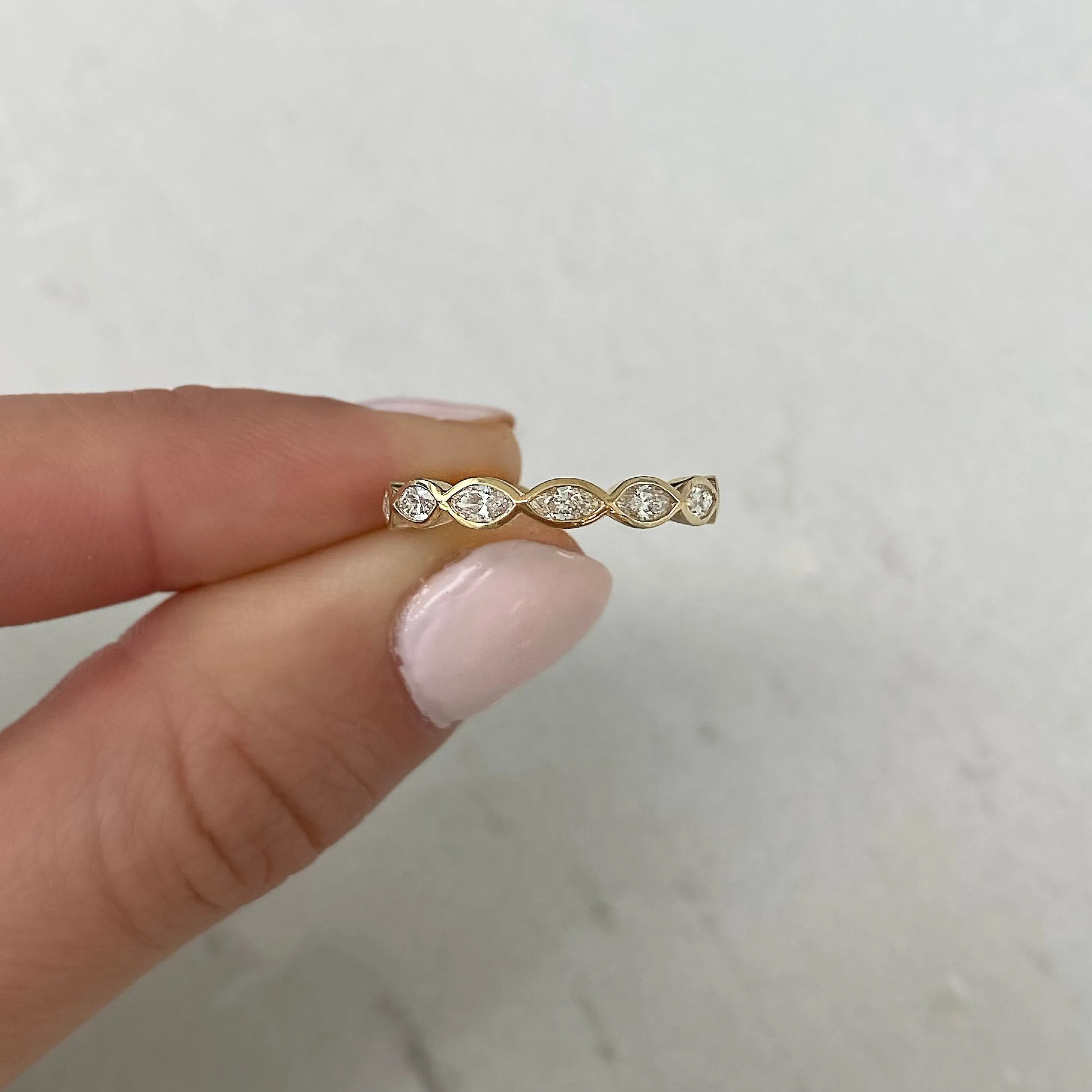 Marquise Bezel Eternity Band
