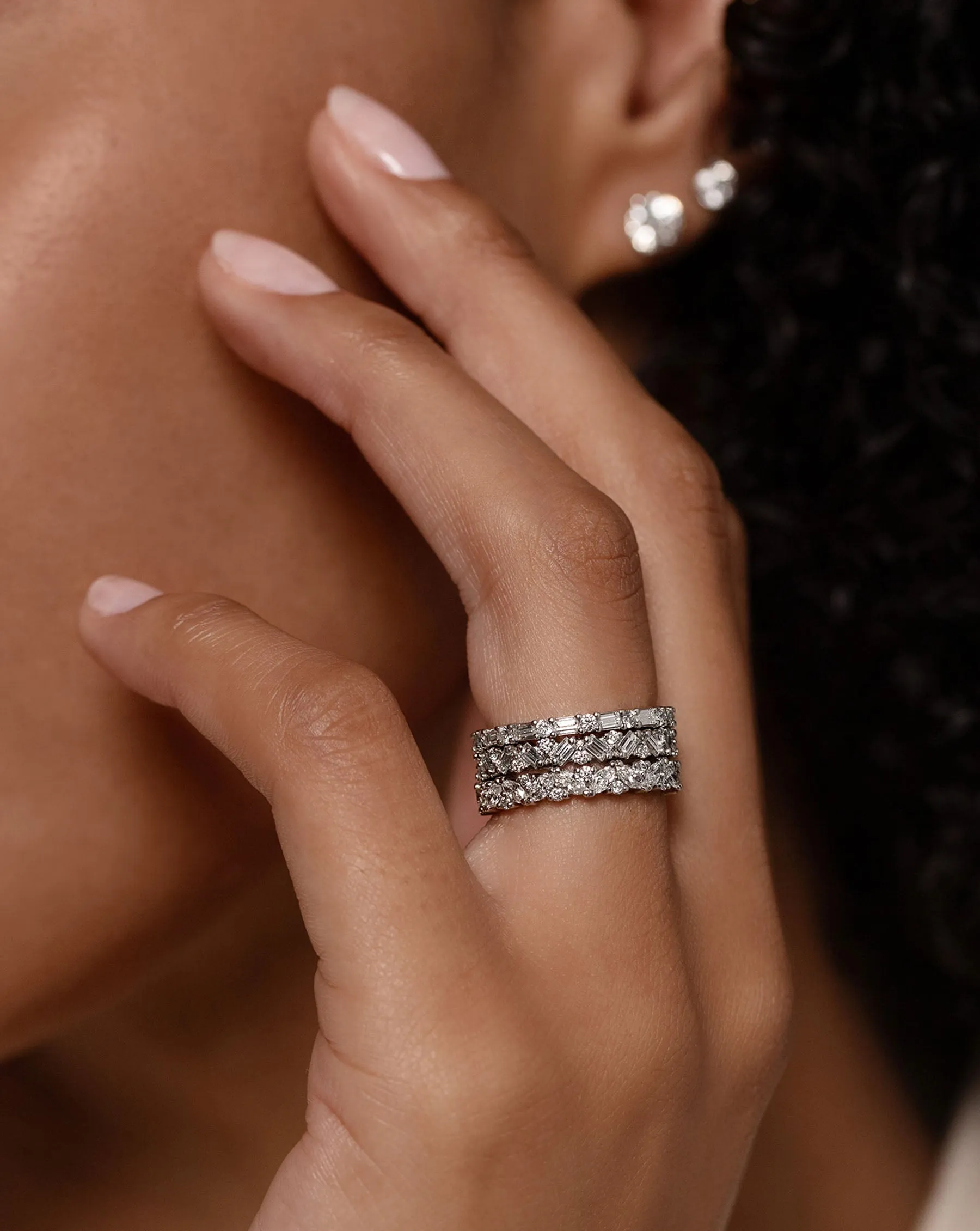 Marquise Cluster Eternity Band