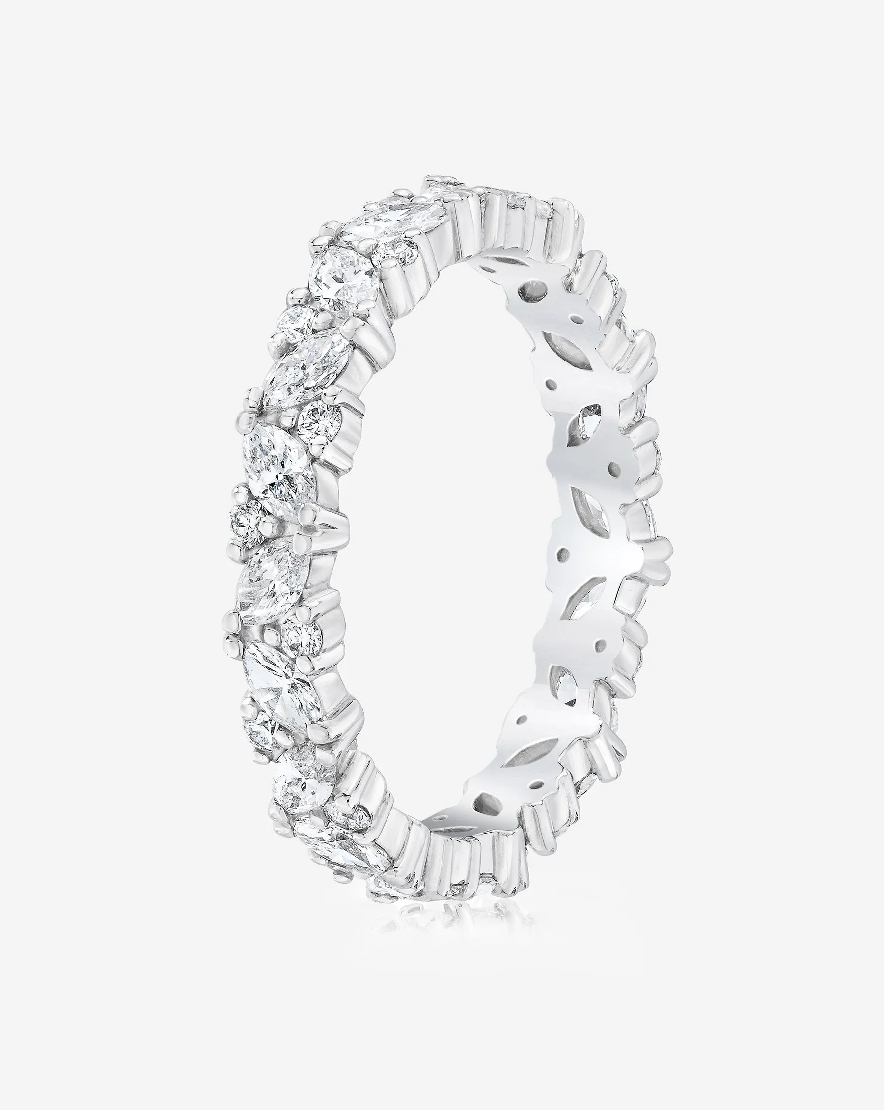 Marquise Cluster Eternity Band