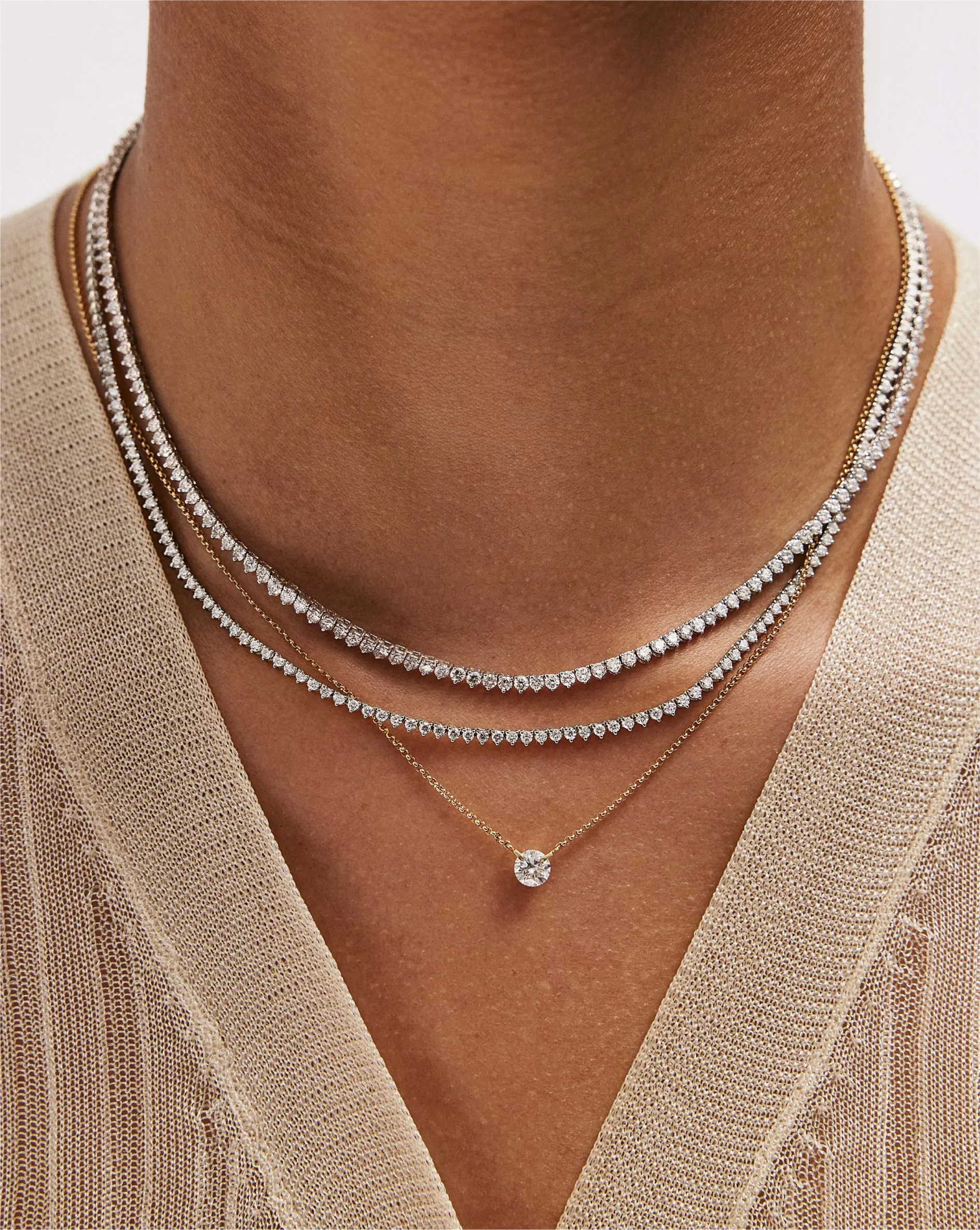 Martini Diamond Tennis Necklace