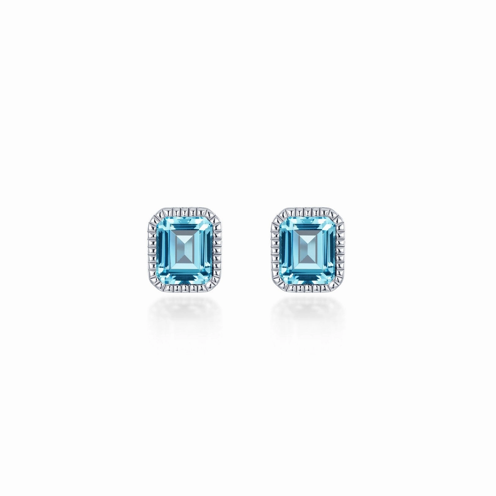 May Birthstone Solitaire Stud Earrings BE008EMP00