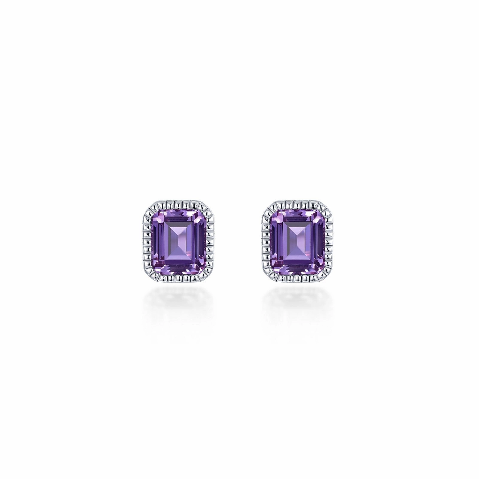 May Birthstone Solitaire Stud Earrings BE008EMP00