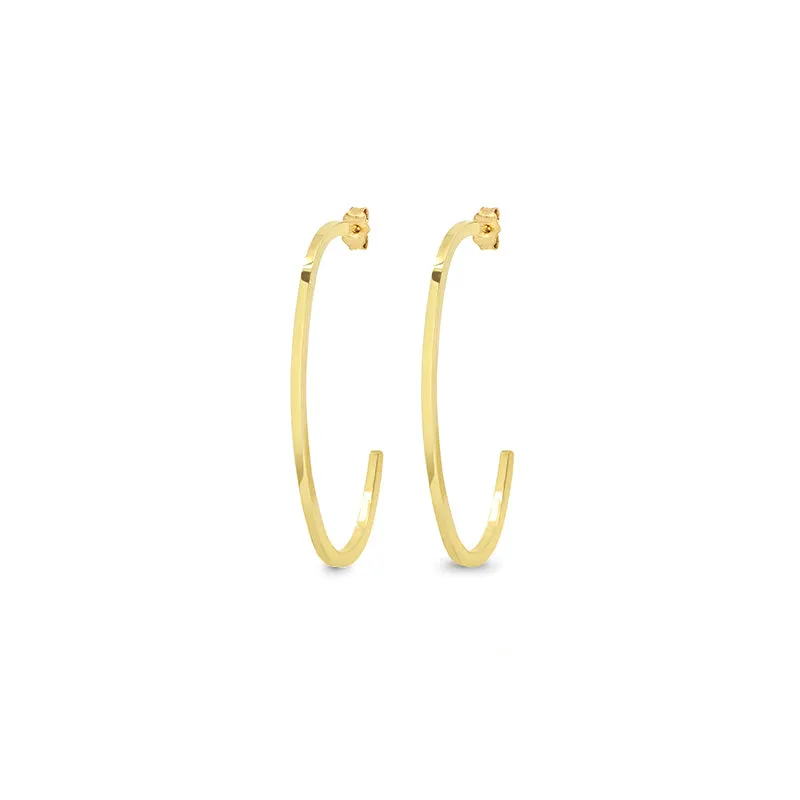 Medium Elongated Edith Hoops
