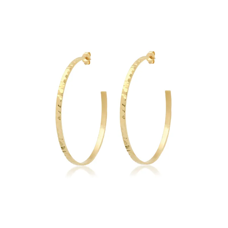 Medium Hammered Ellen Hoops