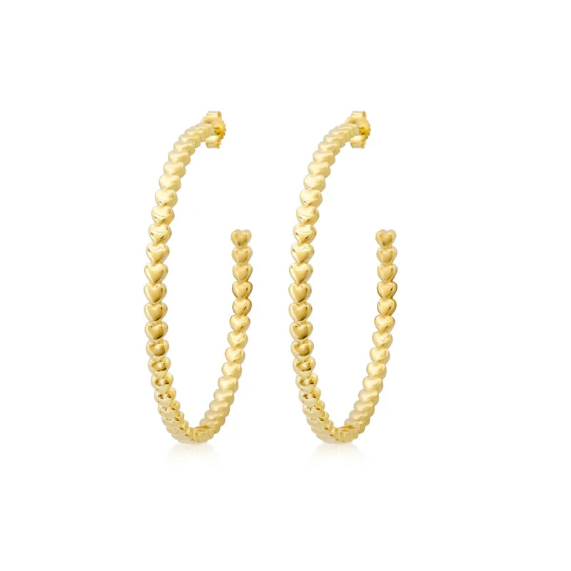Medium Heart Hoops