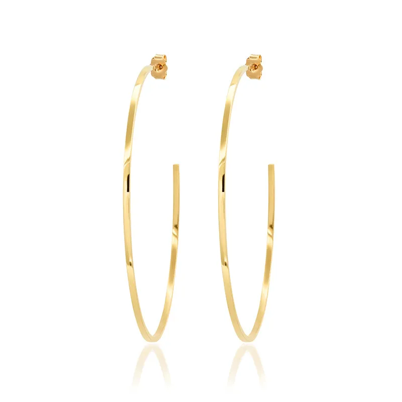 Medium Thin Hoops