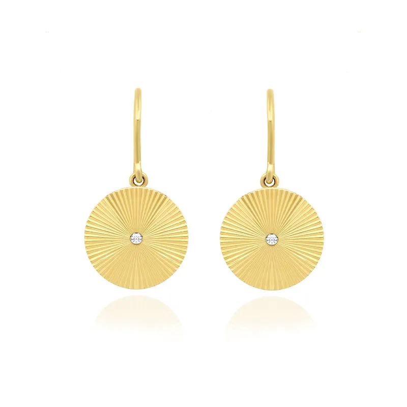Mini 70's Disc Drop Earrings