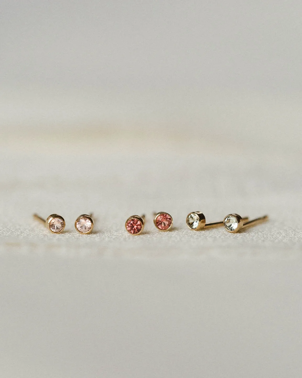 Mini Aura Birthstone Studs