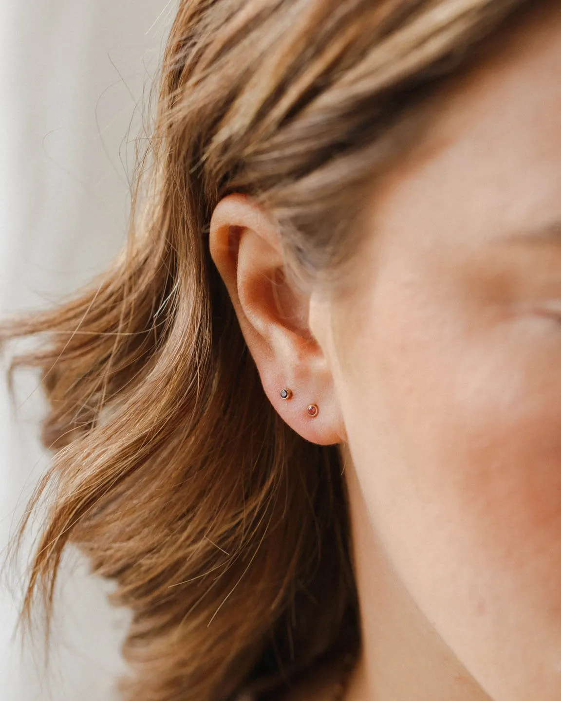 Mini Aura Birthstone Studs