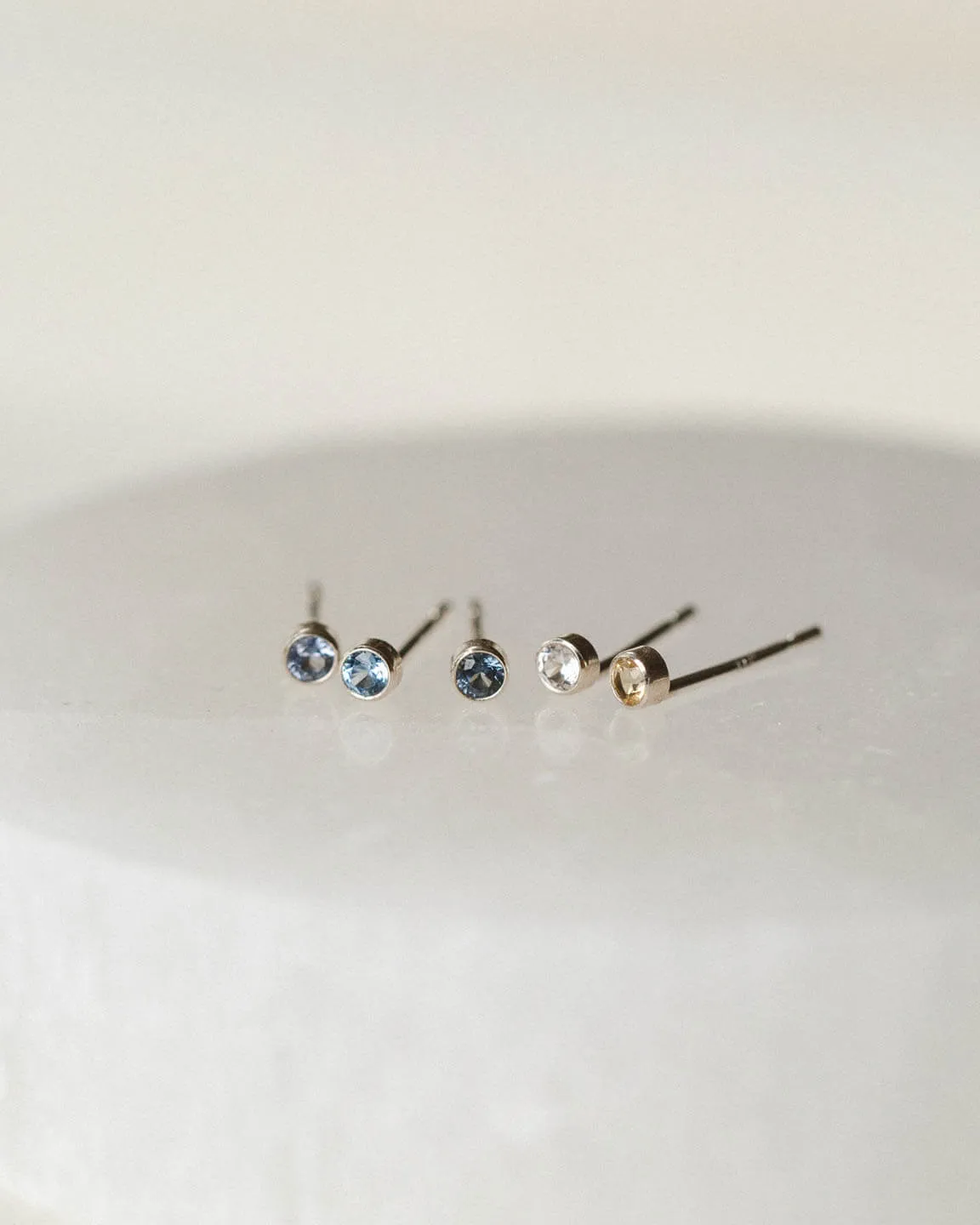 Mini Aura Birthstone Studs
