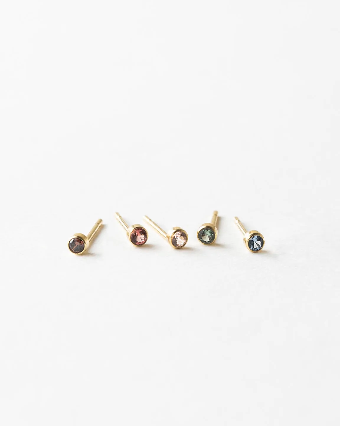 Mini Aura Birthstone Studs
