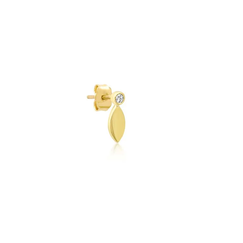 Mini Diamond Bezel and Marquise Studs