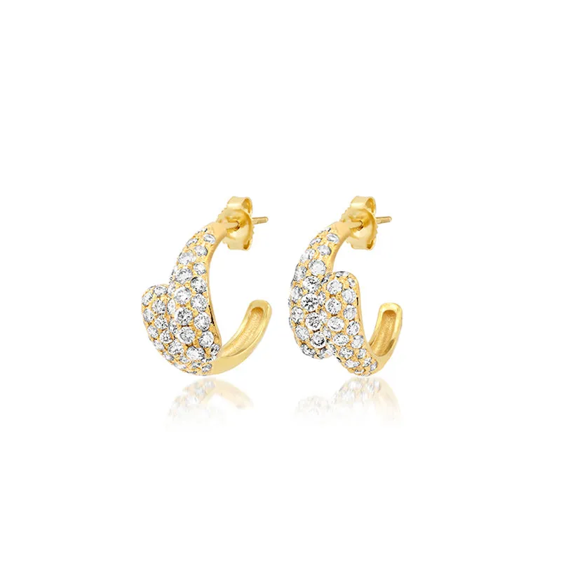 Mini Diamond Double Dome Hoops