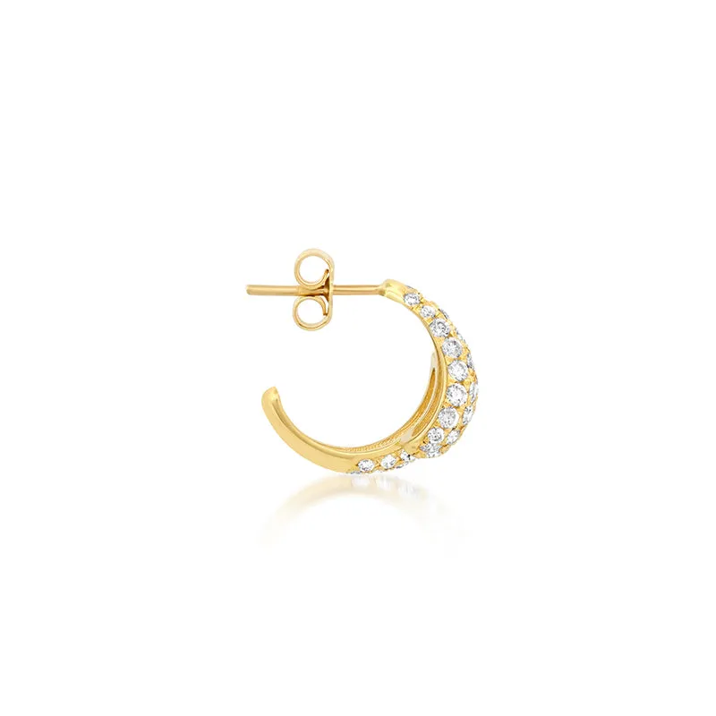 Mini Diamond Double Dome Hoops
