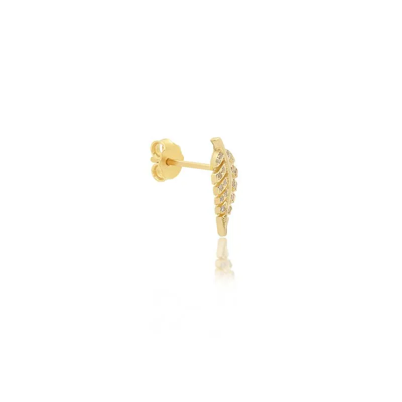 Mini Diamond Leaf Studs