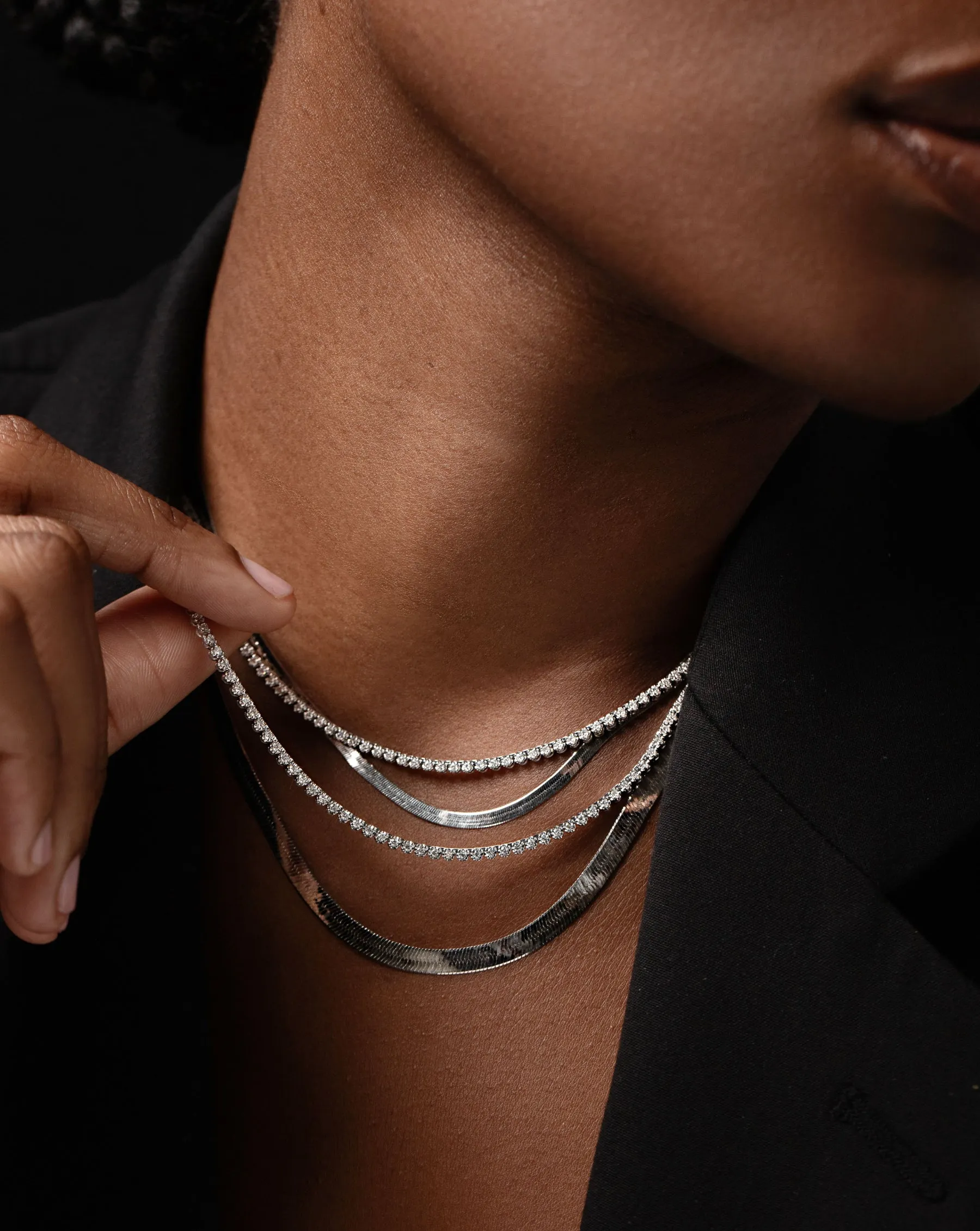 Mini Diamond Tennis Necklace