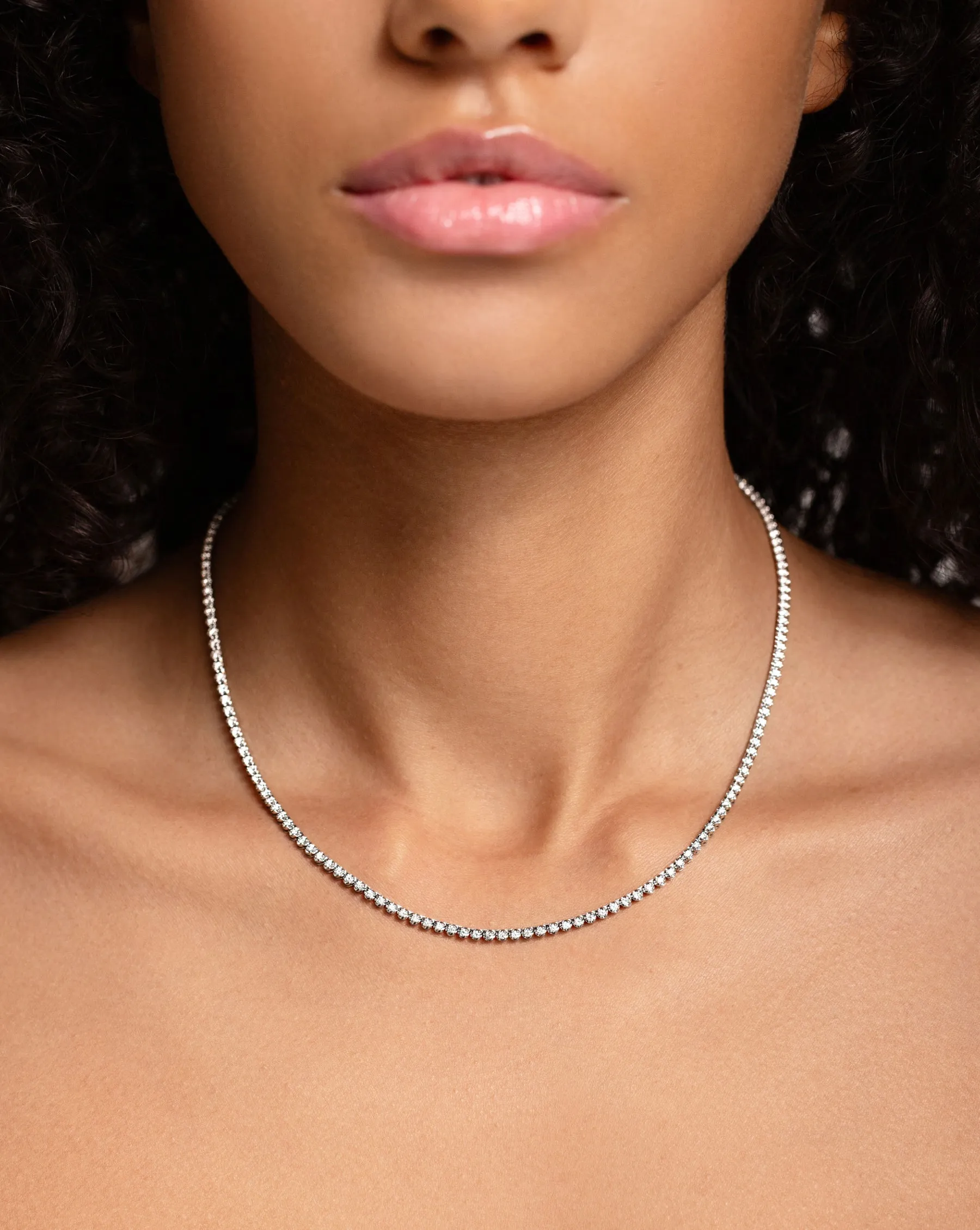 Mini Diamond Tennis Necklace
