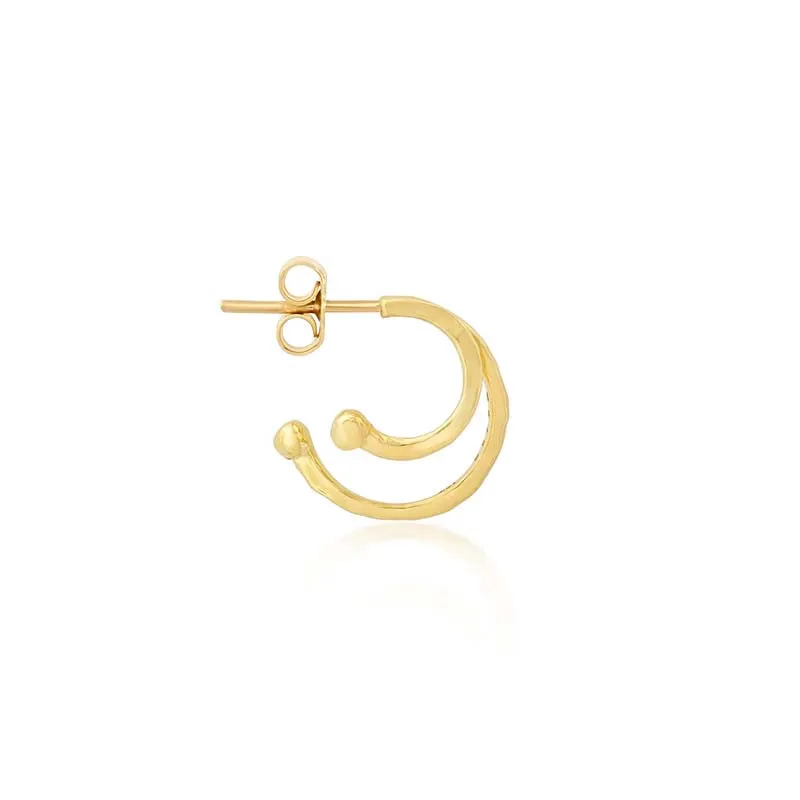Mini Double Hammered Hoops