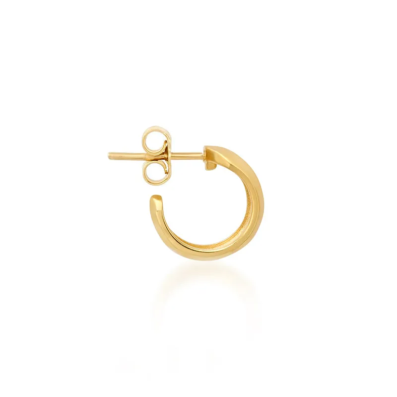 Mini Hammered Tapered Hoops