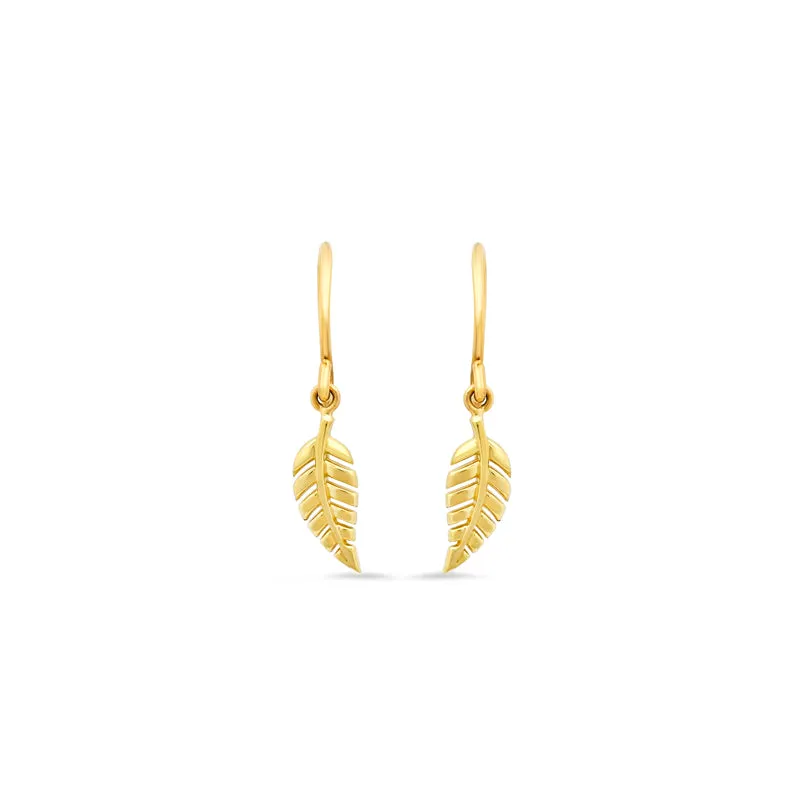 Mini Leaf Drop Earrings