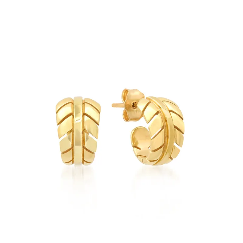 Mini Leaf Hoops