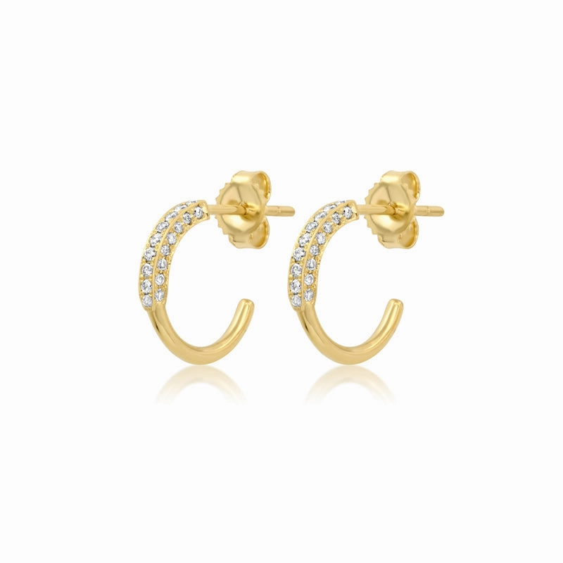 Mini 3-Sided Diamond Hoops