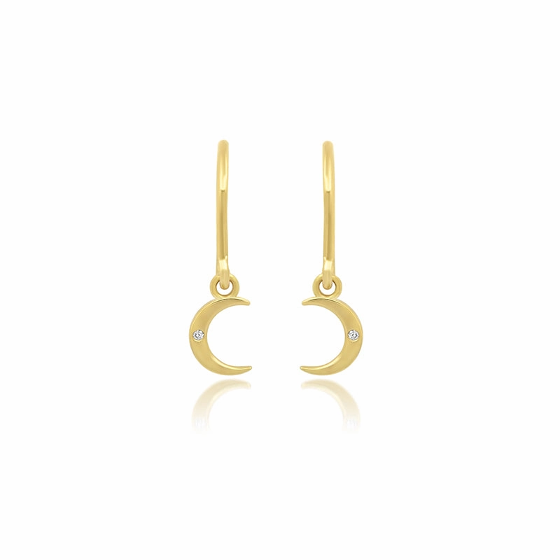 Mini Carson Moon Drop Earrings