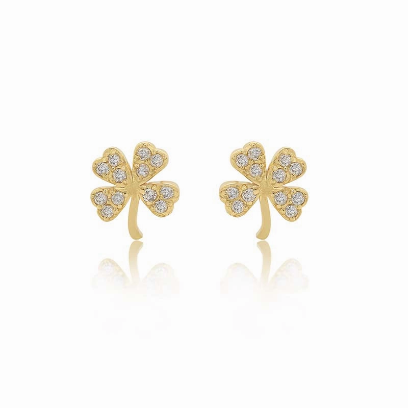 Mini Diamond Clover Studs