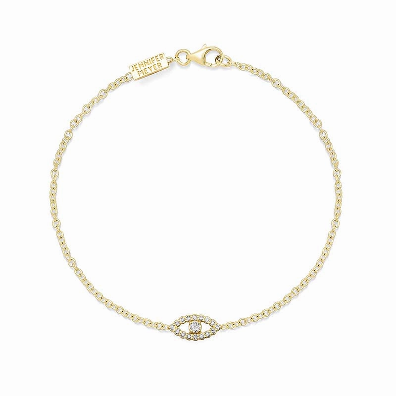 Mini Diamond Open Evil Eye Bracelet