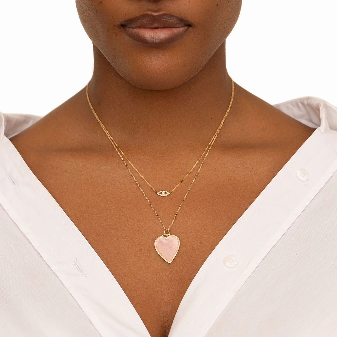 Mini Diamond Open Evil Eye Necklace