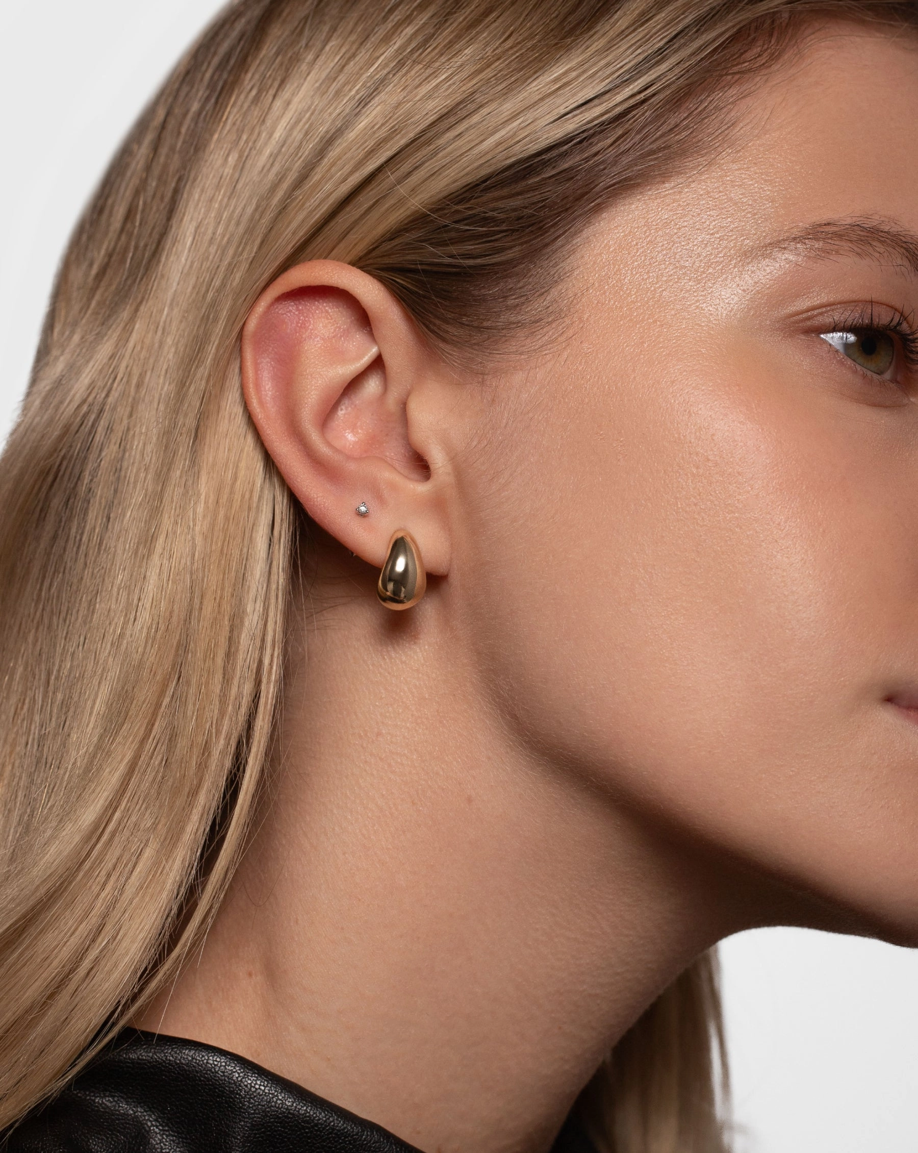 Mini Gold Cloud Earrings