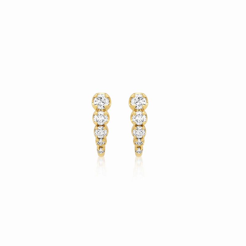 Mini Graduated Illusion Set Diamond Edith Studs