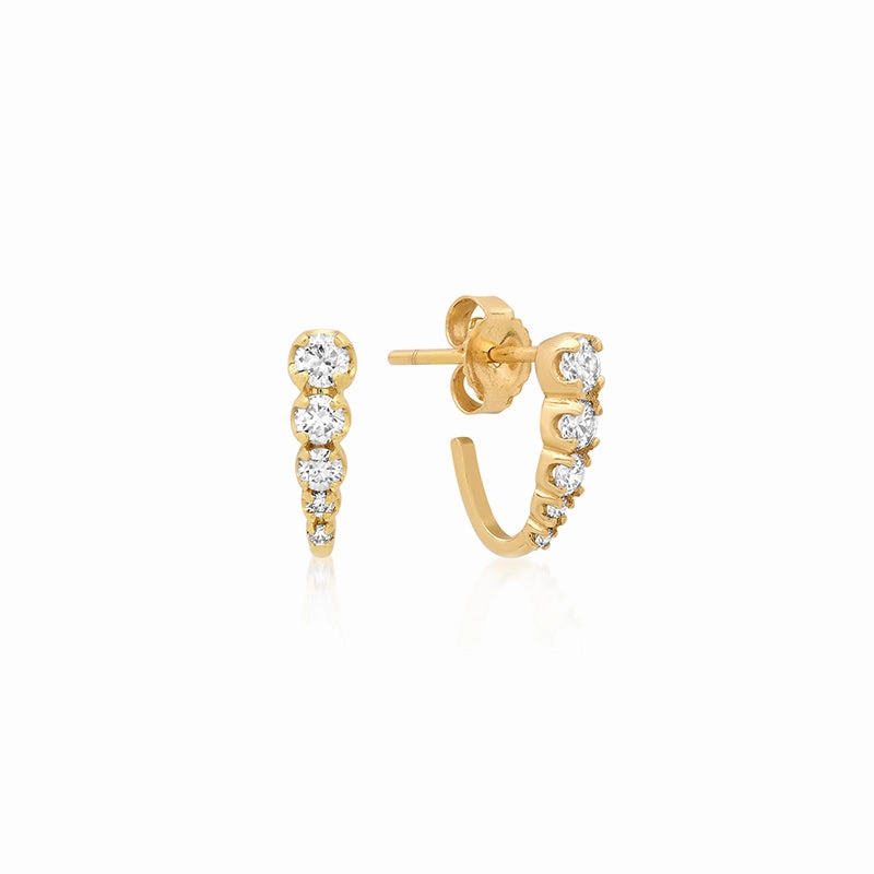 Mini Graduated Illusion Set Diamond Edith Studs