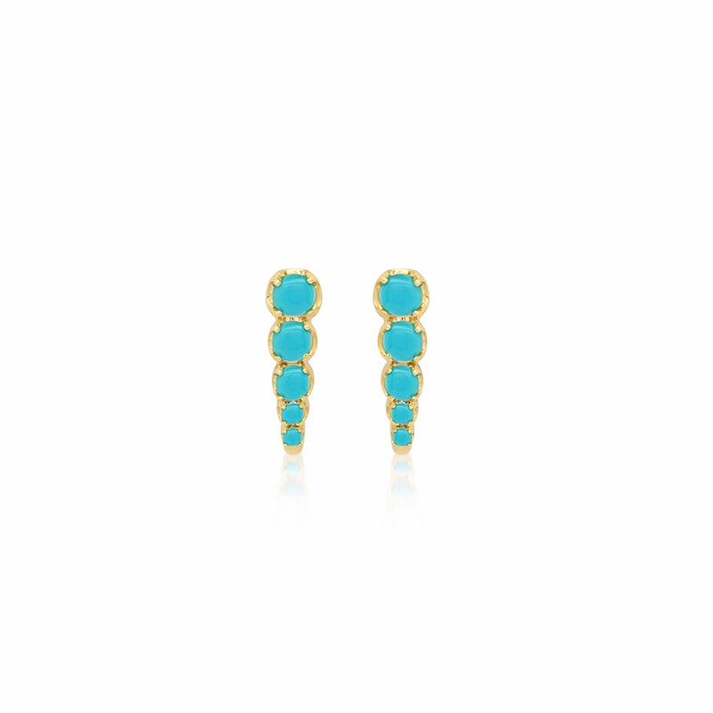 Mini Graduated Illusion Set Turquoise Edith Studs