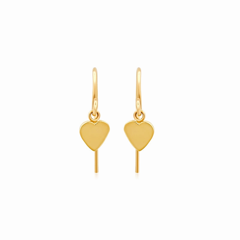 Mini Heart Drop Earrings