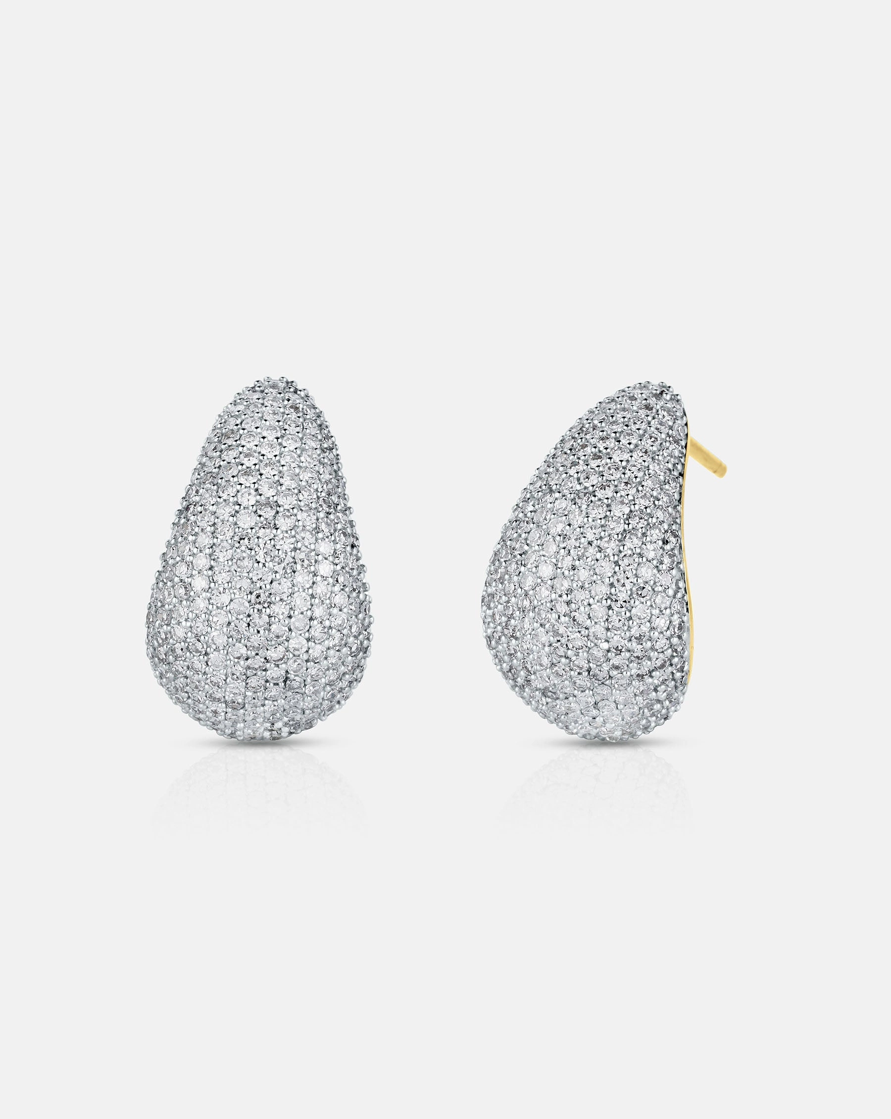 Mini Pav Diamond Cloud Earrings