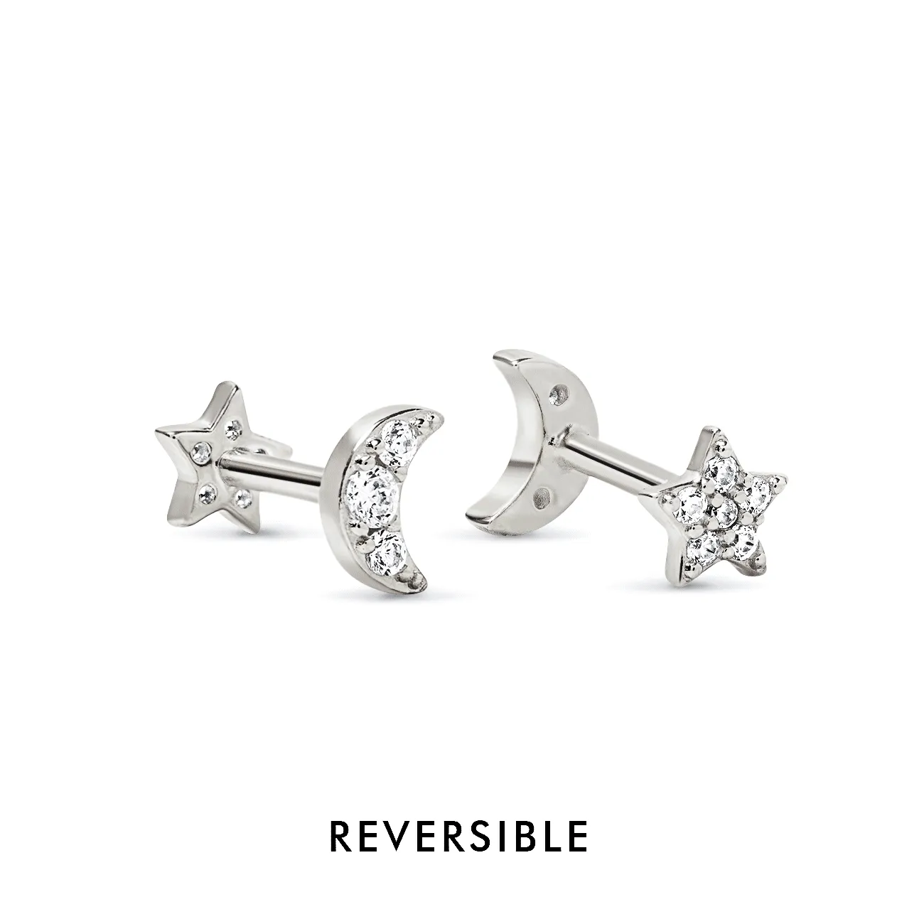 Moon   Star Flat Back Studs